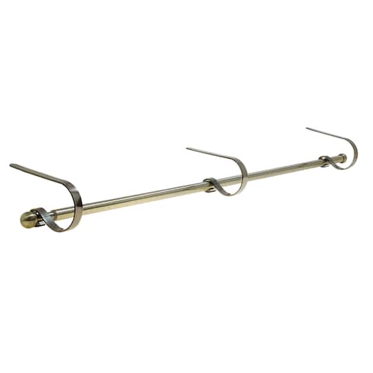 Original MantleClip® Antique Brass Stocking Rod